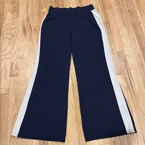 GAP Blue and White Wide Leg Lounging Pants